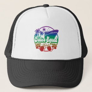 Gorra De Camionero Viaje de la familia de grupos coincidentes de vaca