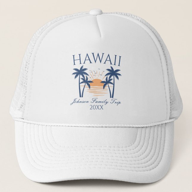 Gorra De Camionero Viaje de vacaciones en familia Hawái (Anverso)