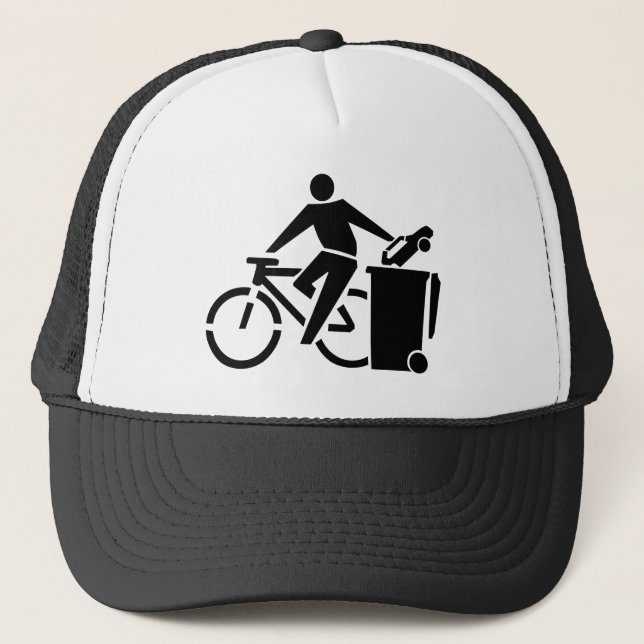 Gorra De Camionero Viaje En Bicicleta, Trague Su Coche (Anverso)