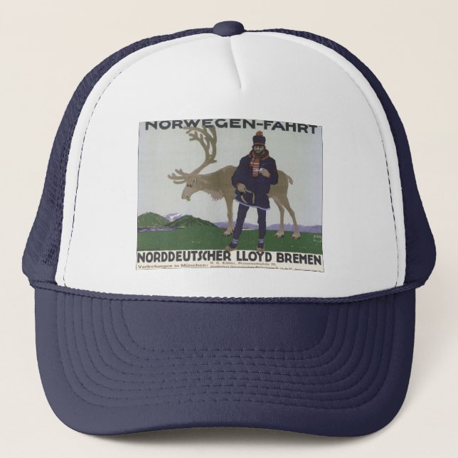 Gorra De Camionero Viaje escandinavo a reno noruego (Anverso)
