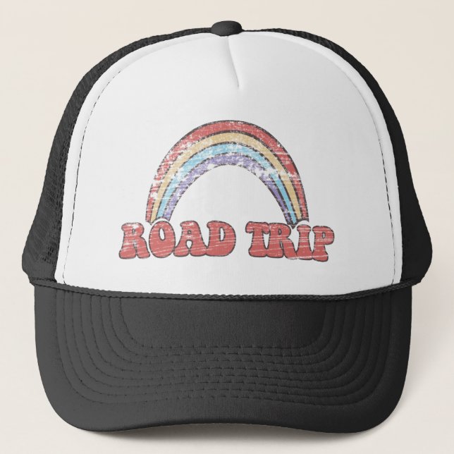 Gorra De Camionero Viaje por carretera del arco iris (Anverso)