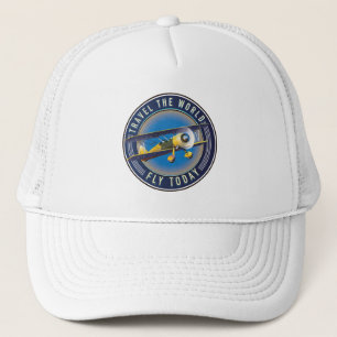 Gorra De Camionero Viaje por el parche de viaje World Fly Today