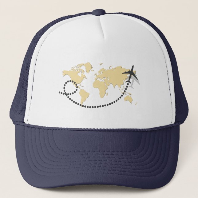 Gorra De Camionero Viajemos por el ilustracion mundial (Anverso)