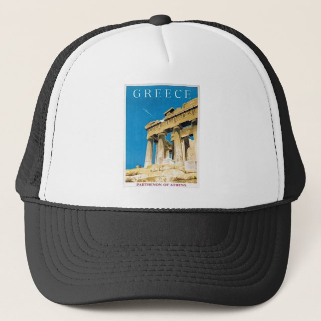 Gorra De Camionero Viajes de época Atenas Grecia Templo del Partenón (Anverso)