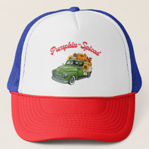 Gorra De Camionero Vibe retro estético de calabaza veneciana