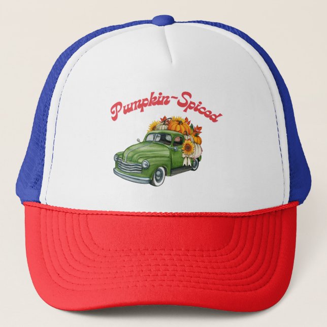 Gorra De Camionero Vibe retro estético de calabaza veneciana (Anverso)