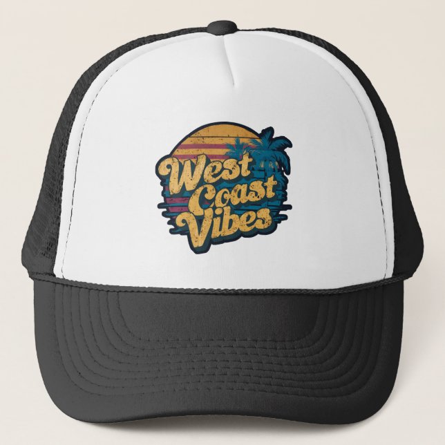Gorra De Camionero Vibes de la Costa Oeste (Anverso)