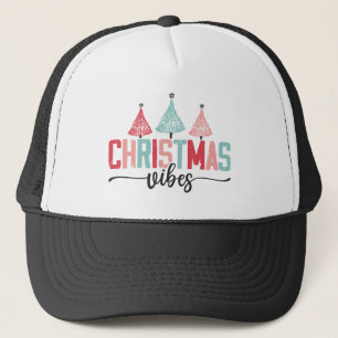 Gorra De Camionero Vibes de navidades - Diseño de árboles festivos