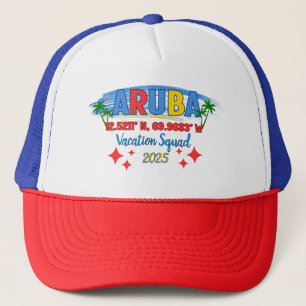 Gorra De Camionero Vibraciones de Vacaciones en Aruba 2025 Escape a u