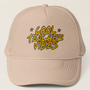 GORRA DE CAMIONERO VIBRAJES DE PROFESOR GENIAL REGALO DÍA DEL PROFESO