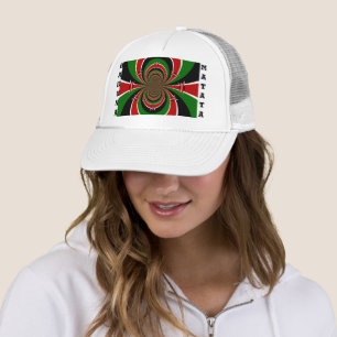 Gorra De Camionero Vibrante visión de Kenia: arte de la bandera kenia