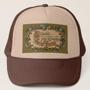 Gorra De Camionero Victoriano de época, para desearte un feliz año nu