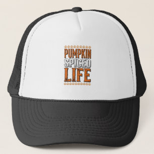 Gorra De Camionero Vida de calabaza especiada tipografía vintage de H