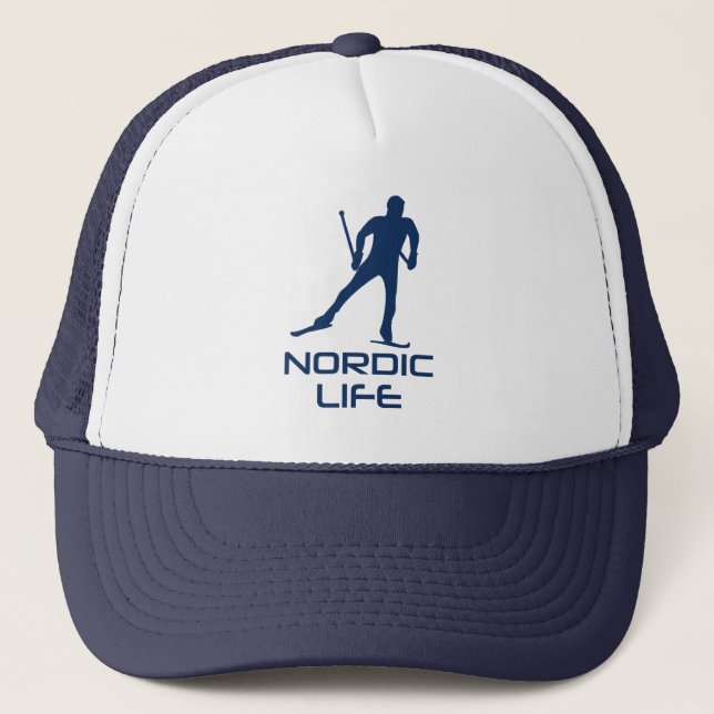 Gorra De Camionero Vida de esquí nórdico (Anverso)