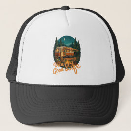 Gorra De Camionero Vida de Furgoneta Vintage Buena Vida Aventura Camp