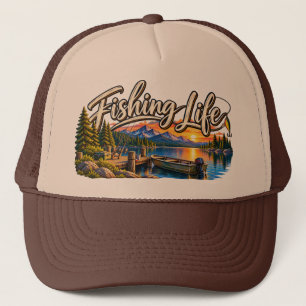 Gorra De Camionero Vida de Pesca Lago de Montaña