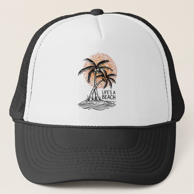 Gorra De Camionero Vida de playa (Anverso)