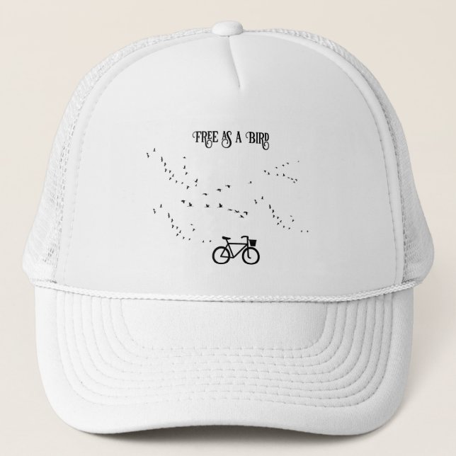 Gorra De Camionero Vida en bicicleta, libre como personalizable de pá (Anverso)