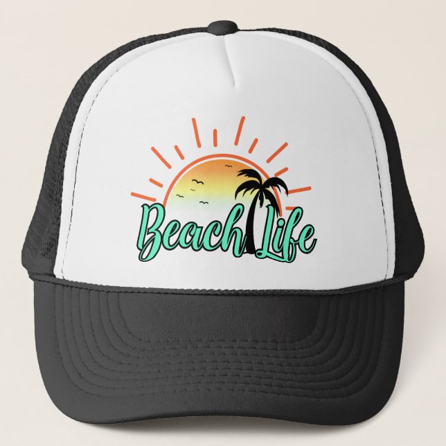 Gorra De Camionero Vida en la playa (Anverso)