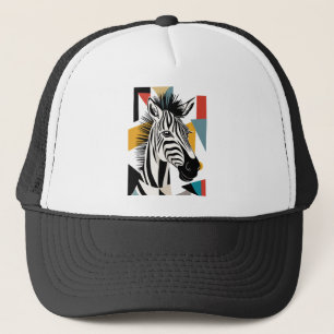 Gorra De Camionero Vida silvestre africana geométrica Guay Zebra