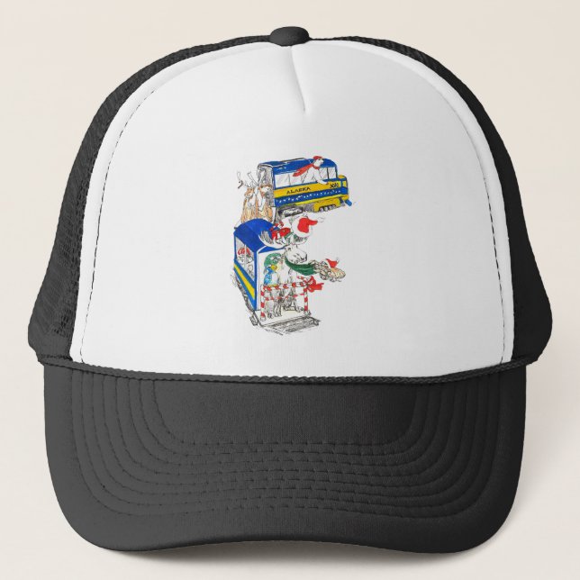 Gorra De Camionero Vida silvestre de los Navidades Whimsical de Alask (Anverso)