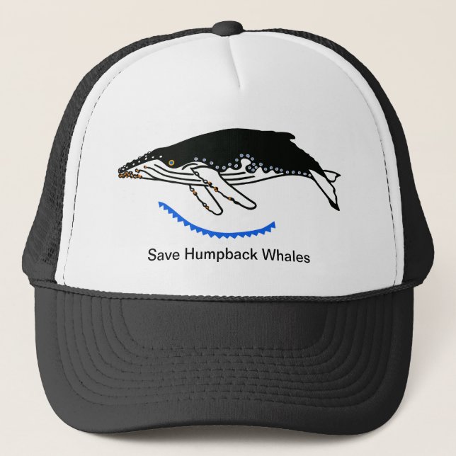 Gorra De Camionero Vida silvestre - Salven BALLENAS jorobadas - Natur (Anverso)