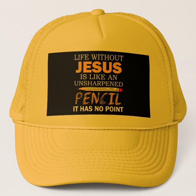 Gorra De Camionero Vida sin Jesús Graciosa Religiosidad Cristiana (Anverso)