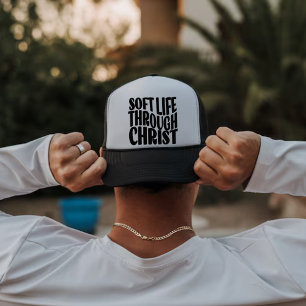 Gorra De Camionero Vida suave a través de Cristo