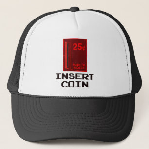 Gorra De Camionero Videojugador clásico - inserte la moneda