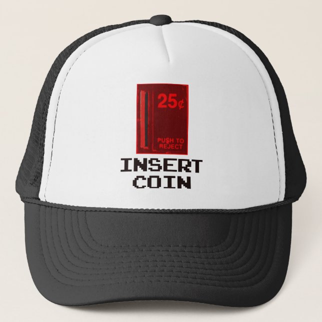 Gorra De Camionero Videojugador clásico - inserte la moneda (Anverso)