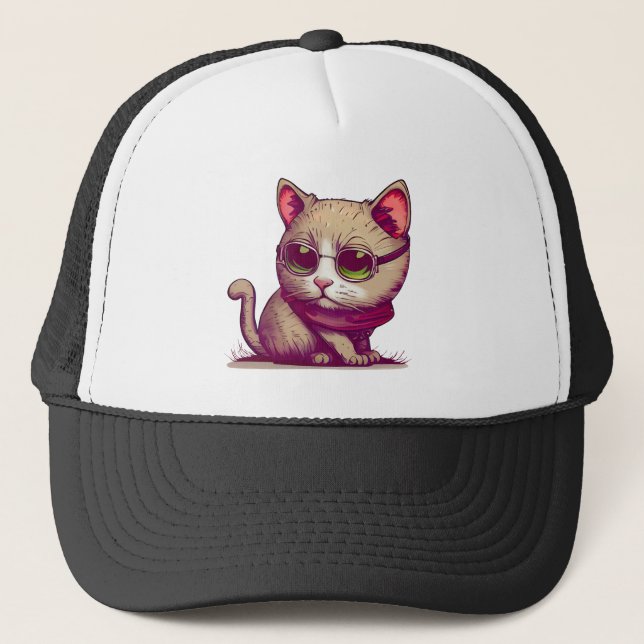 Gorra De Camionero Videos críticos para el gato (Anverso)