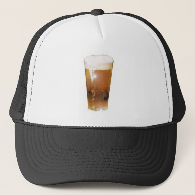 Gorra De Camionero Vidrio de cerveza con espuma (Anverso)