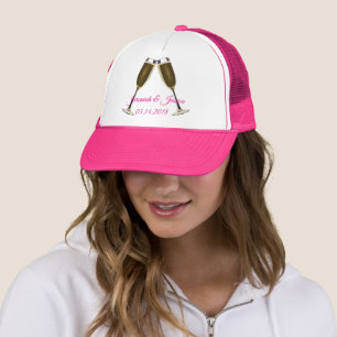 Gorra De Camionero Vidrios de Champán y fondo azul