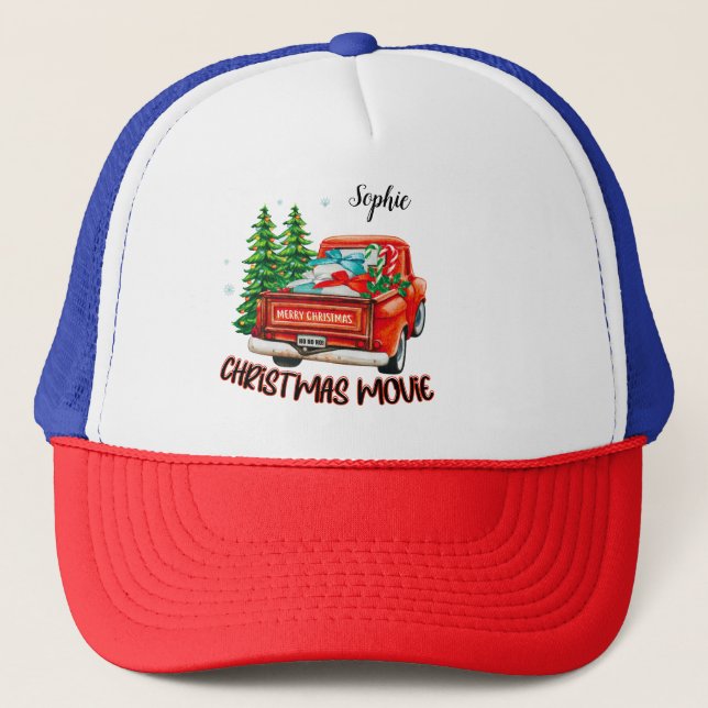 Gorra De Camionero Vieja película de Navidades de camiones rojos (Anverso)