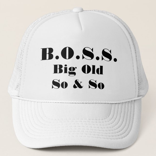 Gorra De Camionero Viejo grande de BOSS tan y tan (Anverso)