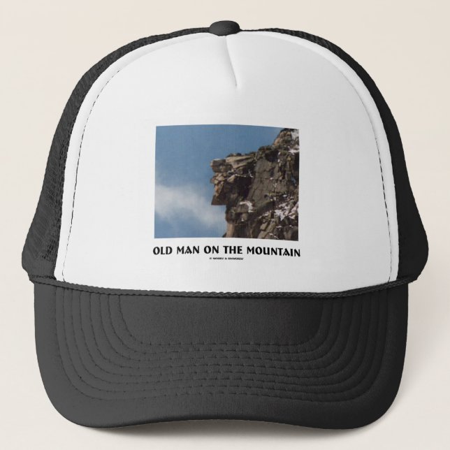 Gorra De Camionero Viejo hombre en la montaña (ilusión óptica) (Anverso)