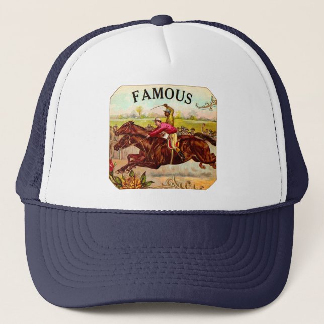 Gorra De Camionero Viejo jeo de la Carreras de Caballo de la Raza (Anverso)