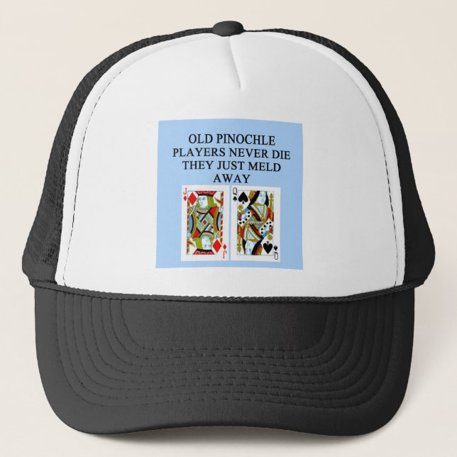 Gorra De Camionero viejo jugador del pinochle (Anverso)