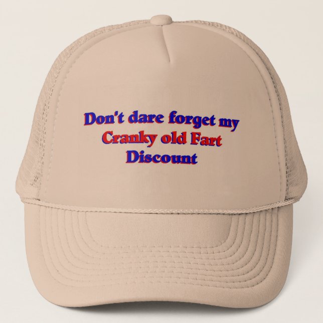 Gorra De Camionero Viejos irritables fart descuento (Anverso)