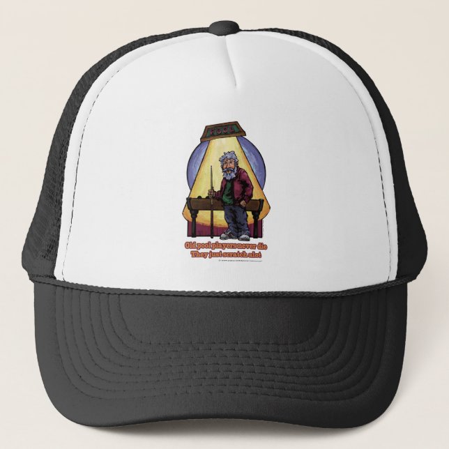 Gorra De Camionero Viejos jugadores de Pool (Anverso)