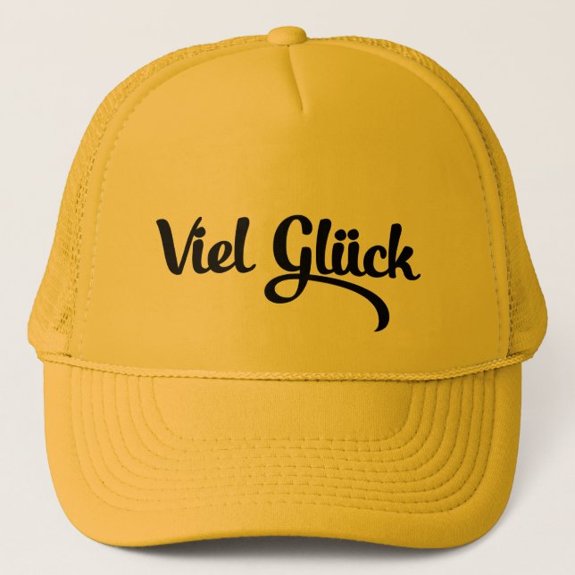 Gorra De Camionero Viel Glück | Idioma alemán de buena suerte (Anverso)