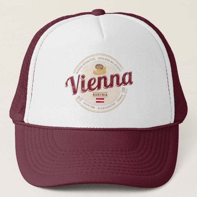 Gorra De Camionero Viena Austria Capital Vienesa Melange (Anverso)