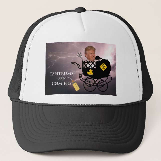 Gorra De Camionero Vienen las rabietas/Anti Trump, (Anverso)