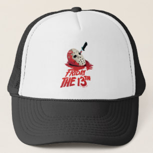 Gorra De Camionero Viernes 13   Cuchillo a través de una máscara de h