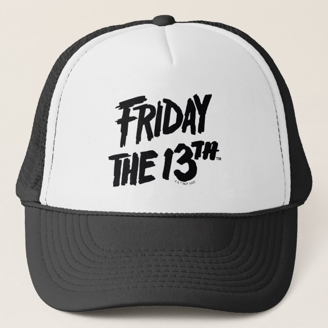 Gorra De Camionero Viernes 13 | Logo Pintado apilado (Anverso)
