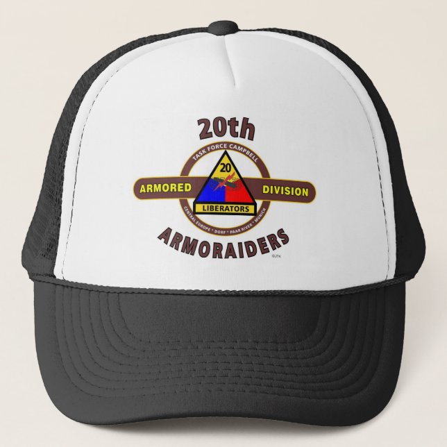 Gorra De Camionero vigésimo DIVISIÓN ACORAZADA "ARMORAIDERS " (Anverso)