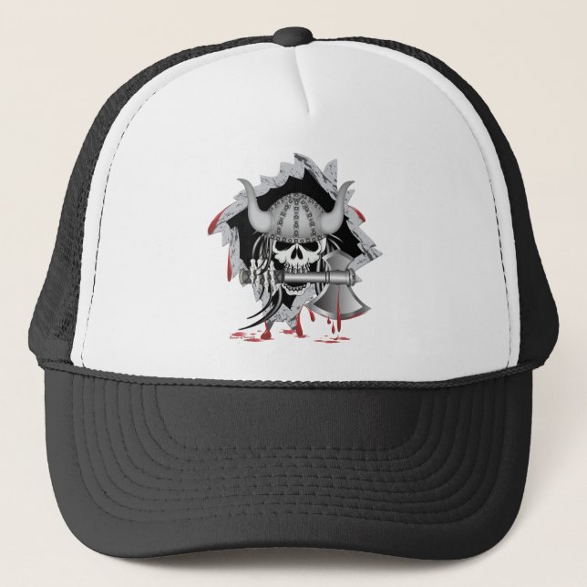 Gorra De Camionero Viking Skull (Anverso)