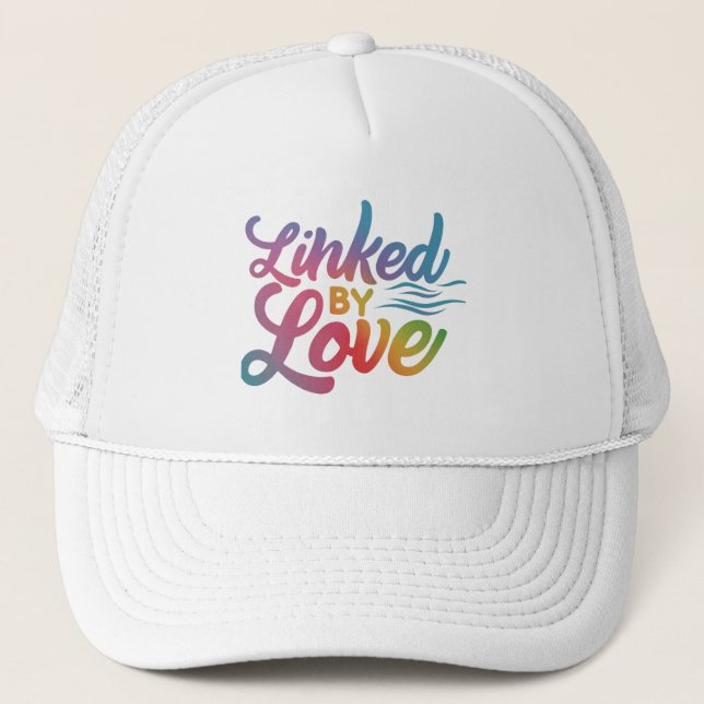 Gorra De Camionero Vinculado por amor Trucker Hat (Anverso)