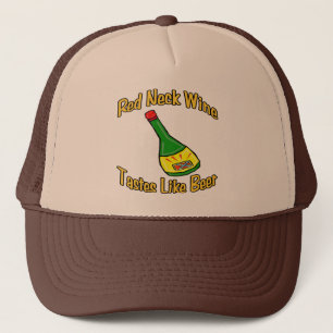 Gorra De Camionero Vino de cuello rojo