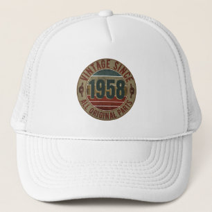 GORRA DE CAMIONERO VINTAGE 1958 BIRTHDAY GIFT TRUCKER HAT